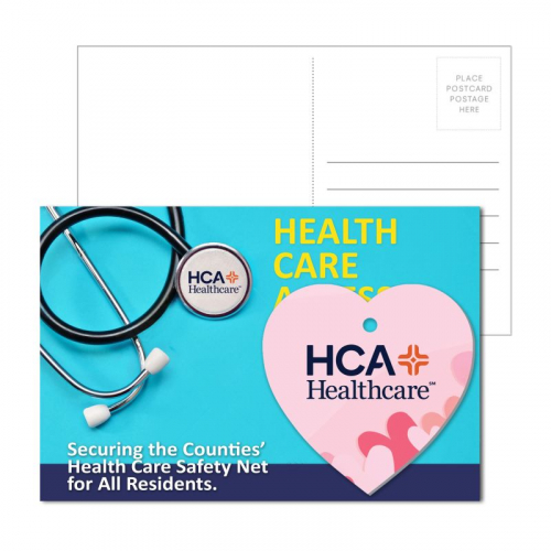 Post Card With Full-Color Heart Luggage Tag