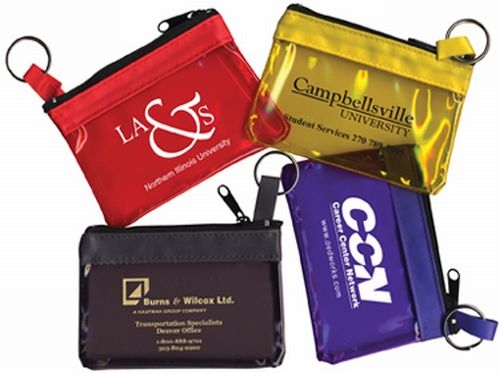 The Rainbow Translucent/ Crystal Clear Zip Pouches w/ Key Ring