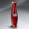 Brilliant Red Centerpiece Vase  (Includes Silver Color-Fill)