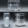 3D Etched Crystal Tower - Medium