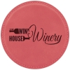 Leatherette Round Coaster (Pink)