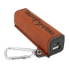 Leatherette Power Bank with USB Charging Cord