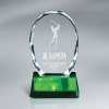 Crystal Oval With Golfer On Green Base