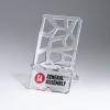 Phone Holder, Rectangle Clear Acrylic with Mosaic Cut-out Design