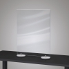 White Acrylic Base Tabletop Barrier