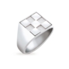Sterling Silver Stock Square Men's Ring
