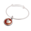 Stock Silver Wire Bracelet w/Custom Charm