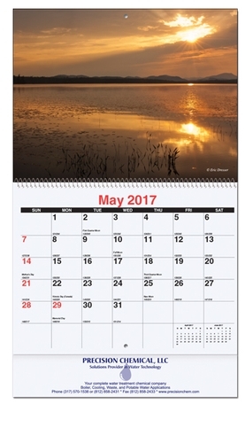Majestic Outdoors Monthly Wall Calendar w/Coil Bound (10 5/8