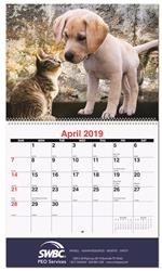 Furever Friends Monthly Wall Calendar w/Coil Binding (10 5/8