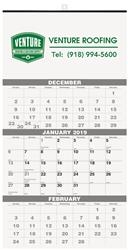 Three Month At A Glance Wall Calendar (12¼