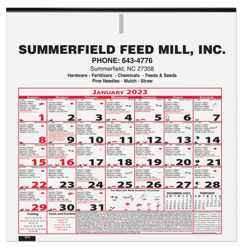 6 Sheet Almanac Calendar (11