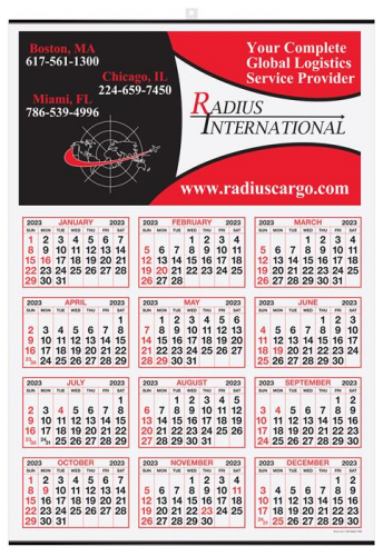 Year-At-A-Glance Calendar w/Top Imprint
