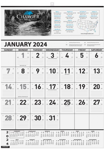 Contractor Wall Calendar w/2 Color Imprint (18