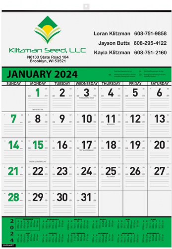 Contractor 13-Month Calendar w/2 Color Imprint (18