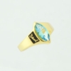 Corporate Fashion Small Ladies Ring W/ Center Oval Gemstone