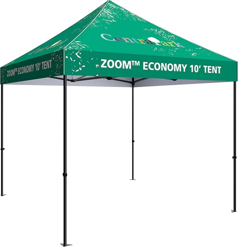 10' Zoom Outdoor Economy Tent with Custom Printed Canopy