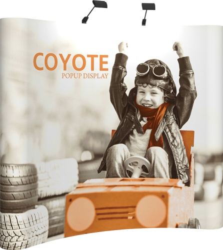 8' Wide Coyote Popup Curved Display