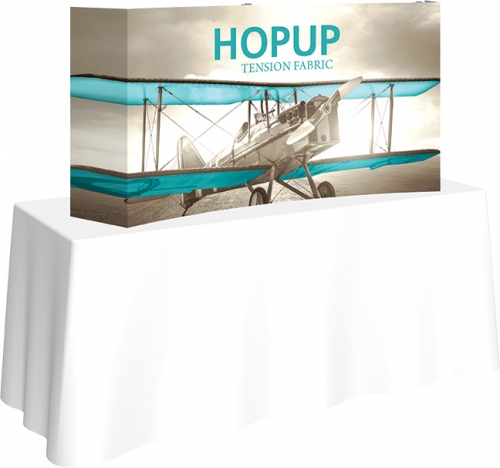Hopup™ 5ft Straight Tabletop Display & Full Fitted Graphic