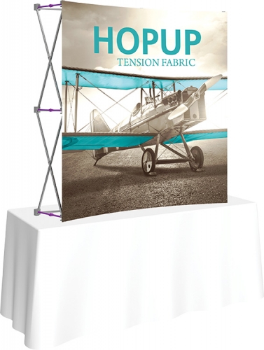 Hopup™ 5.5ft Curved Tabletop Display & Front Graphic