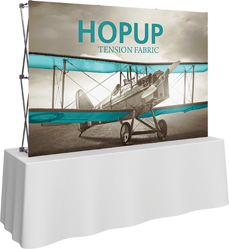 Hopup™ 8ft Straight Tabletop Display & Front Graphic
