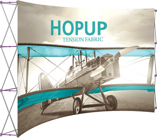 Hopup™ 13ft Full Height Curved Display & Front Graphic