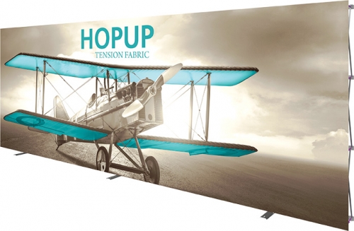 Hopup™ 20ft Full Height Straight Display W/ Front Graphic