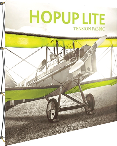 Hopup™ Lite 8ft Straight Full Height Display & Front Graphic