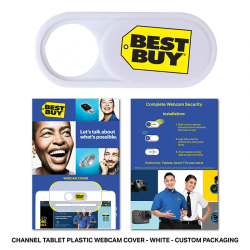 Webcam Cover Channel Tablet Plastic with Custom Packaging