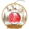 Digistock Brass Etched Ornaments - Snow globe