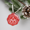 Offset Print Custom Ornament On Stainless Steel With Epoxy Dome - 2 sided 2