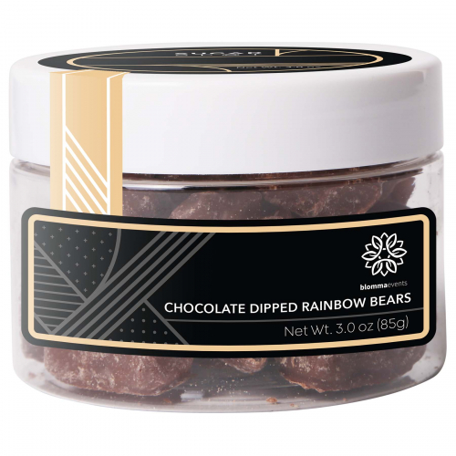 Milk Chocolate Dipped Rainbow Bears  - Small Jar