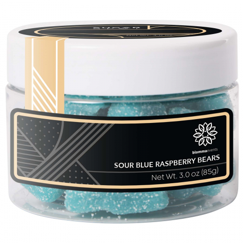 Sour Blue Raspberry Bears  - Small Jar