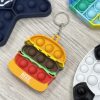 Hamburger Keychain Silicone Popper